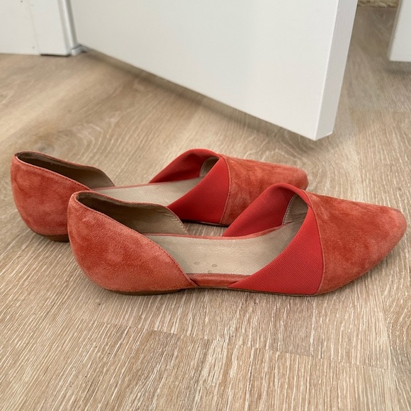Eileen Fisher Asha-Su Suede Pink Flats in Spice, size 8 - Picture 2 of 10
